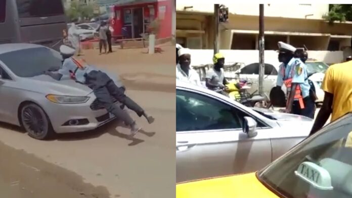 Policier agrippé au capot d’une voiture : Le conducteur arrêté, la police donne sa version
